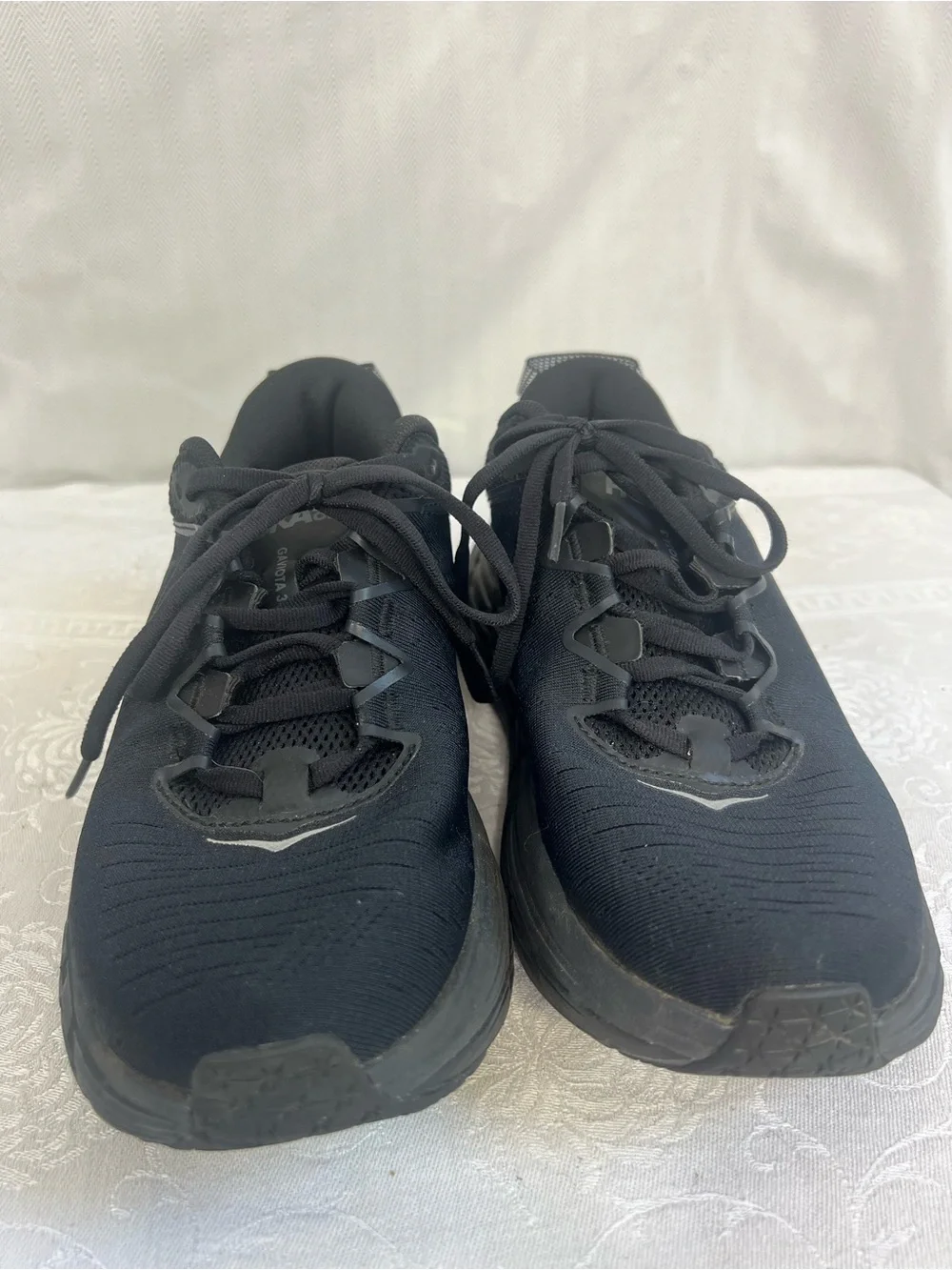 Hoka Men’s Gaviota Black Athletic Walkng Running Shoes Lace Up Max Support 8.5D👍